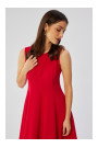 S358 Sleeveless fit and flare dress - red
