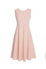 S358 Облегающее платье без рукавов - пудра
