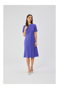 S361 Svītera kleita ar plisēm sānos - violeta krāsā