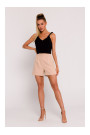 M775 Шорты со складками - бежевый