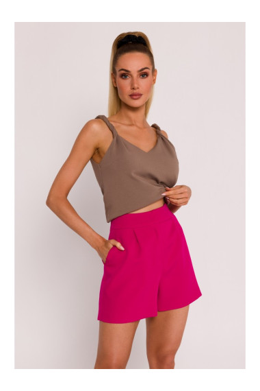 M775 Шорты со складками - фуксия