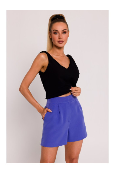 M775 Шорты со складками - светло-лиловый