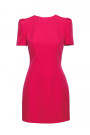 Мини-платье M777 с мягкими плечами - фуксия