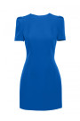 Мини-платье M777 с мягкими плечами - синий