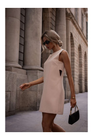 M778 Платье без рукавов с вырезами - бежевый