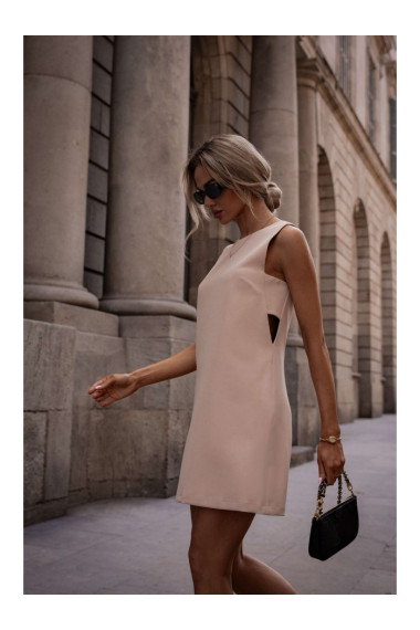 M778 Платье без рукавов с вырезами - бежевый