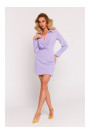 M783 Мини-платье с воротником - фиолетовый