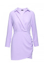 M783 Мини-платье с воротником - фиолетовый