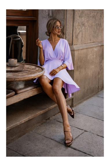 M785 Plakana mini kleita - violeta