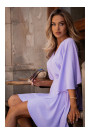 M785 Plakana mini kleita - violeta