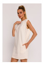 M789 Mini kleita ar plecu polsterējumu - krēmkrāsaina