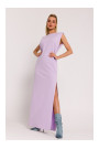 M790 Maksi kleita ar plecu spilventiņiem - violeta
