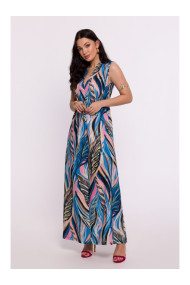 B283 Платье с принтом макси - модель 2