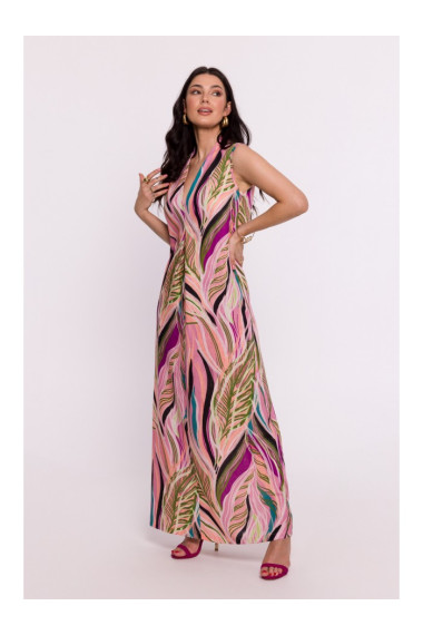 B283 Платье макси с принтом - модель 3