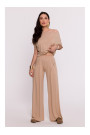 B289 Viskozes bikses ar elastīgu jostu - kapučīno krāsā