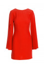 K190 Мини-платье с разрезными рукавами - красный
