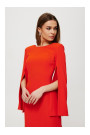 K190 Мини-платье с разрезными рукавами - красный