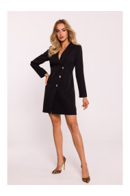 M793 Žaketes kleita ar zelta pogām - melna