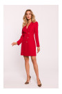 M793 Žaketes kleita ar zelta pogām - sarkana
