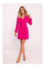 M793 Žaketes kleita ar zelta pogām - fuksija