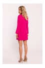M793 Žaketes kleita ar zelta pogām - fuksija
