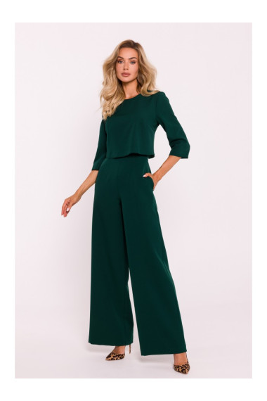 M798 Двухслойный комбинезон с верхом - бутылочно-зеленый