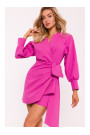 M802 Мини-платье с завязками - розовый