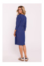 M803 Платье с пышными рукавами - синий