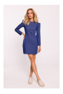 M805 Мини-платье с длинными рукавами - синий