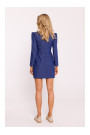 M805 Мини-платье с длинными рукавами - синий
