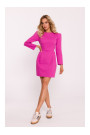 M805 Мини-платье с длинными рукавами - розовый