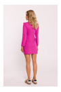 M805 Мини-платье с длинными рукавами - розовый