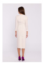 S372 Цветочное платье-карандаш - слоновая кость
