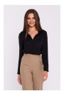 S375 Блузка с длинными рукавами - черный