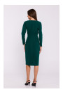 S376 Платье-карандаш с асимметричным вырезом - зеленый