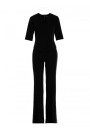 S377 Peplum kombinezons - melns
