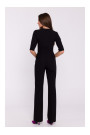 S377 Peplum kombinezons - melns