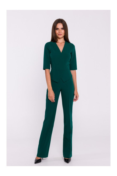 S377 Peplum kombinezons - zaļš