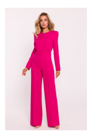 M811 Джемпер с мягкими плечиками - фуксия