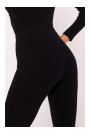 M816 Ребристые леггинсы с раздельным дизайном ног - черный