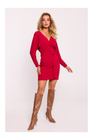 M819 Aplapojuma augšdaļa - sarkana adīta kleita - sarkana