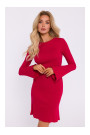 M821 Трикотажное платье с широкими рукавами - красный