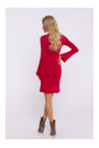 M821 Trikotāžas kleita ar platām piedurknēm - sarkana