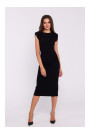 S382 Платье-миди без рукавов - черный