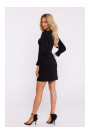 M836 Мини-платье с квадратным вырезом - черный