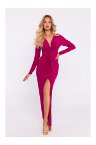 M840 Maksi kleita ar mezglu - rubīns