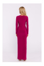 M840 Платье макси с узлом - рубиновый