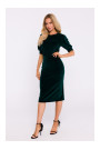 M827 Бархатное платье-футляр - зеленый