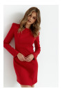 M755 Платье с моделирующей строчкой - красный