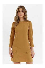 K148 Платье-трапеция - корица